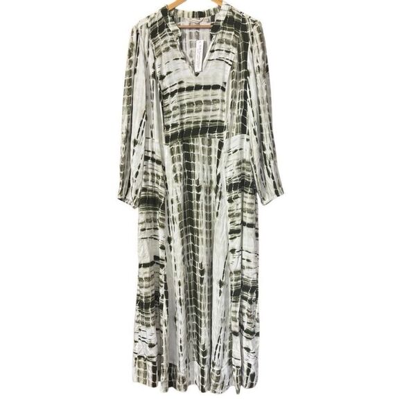 Soft surroundings melody maxi dress green tie dye size MP NEW - Picture 1 of 10
